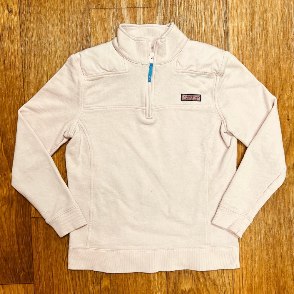 Vineyard Vines Kids Light Pink Quarter-Zip -Size M